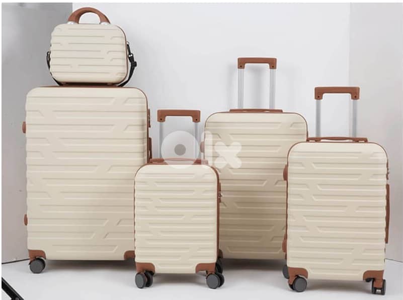 Board-X SUITCASE BAG 5 PIECES SET FOR TRAVEL BEIGE 0
