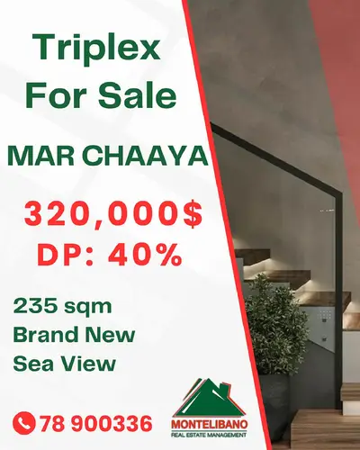 Brand New 235 sqm Triplex For Sale in Mar Chaaya + Installment Plan