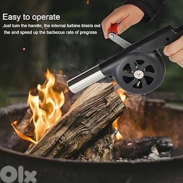 BBQ blower hand crank 1