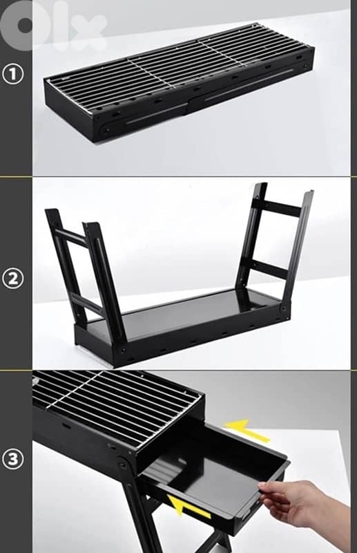 Portable mini Charcoal Grill for camping, garden 2