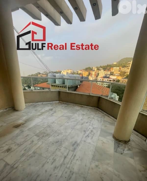 For Sale – Top Floor Apartment with Large baranda in Qabrshmoun 0