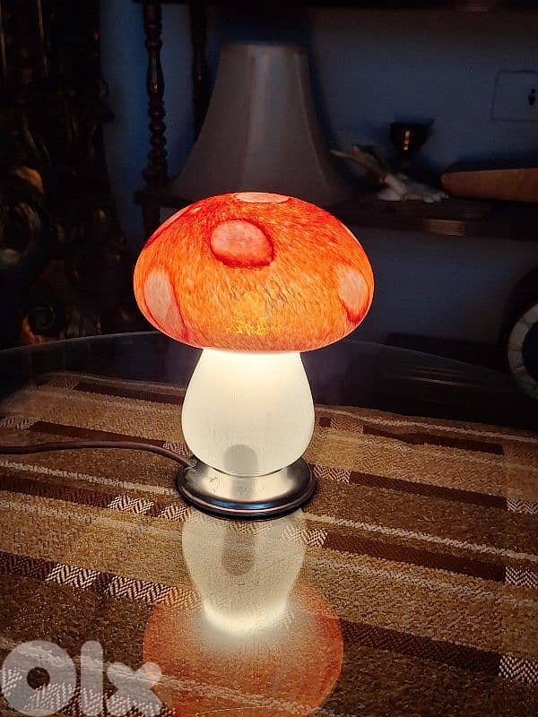 vintage italian mushroom shaped murano lamp 0