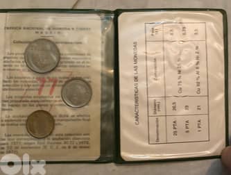 Spain 3 Uncirculated Coins Madrid 1977 0
