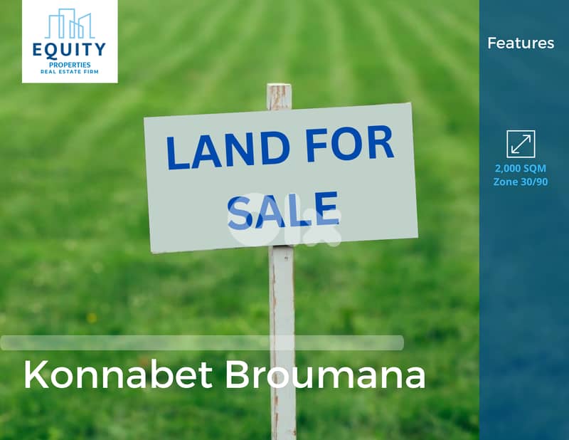 2000 SQM Land For Sale In Konnabet Broummana #RH754 0