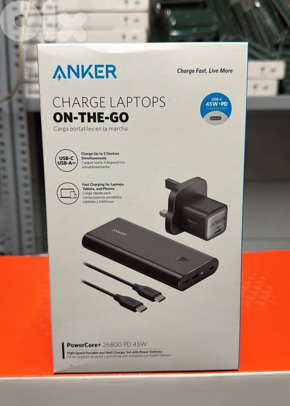 Anker power core+ 26800 pd 45w with 30w pd charger * 0