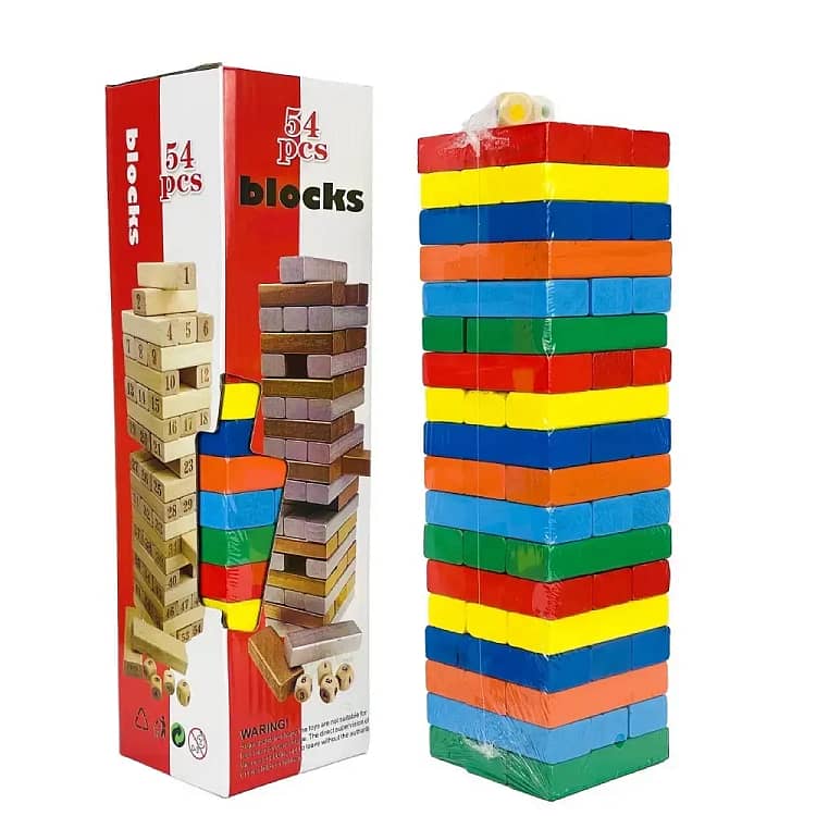 Tower Game – Multicolor Wooden Blocks Stacking 0
