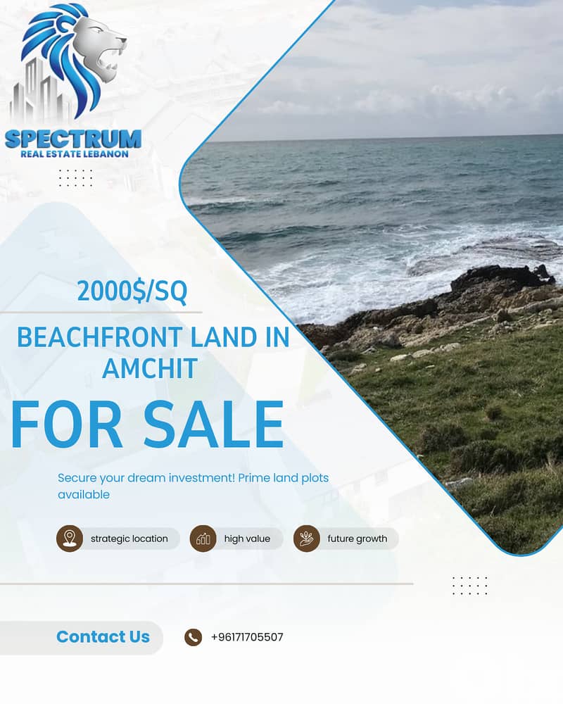 BEACHFRONT LAND FOR SALE IN AMCHIT PRIME OPEN SEA VIEW 3000Sq, (JB-401 0