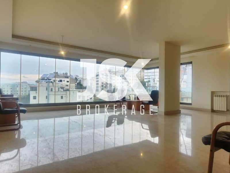 L19993 - 3-Bedroom Apartment with Unblockable View For Sale in Hazmieh 0