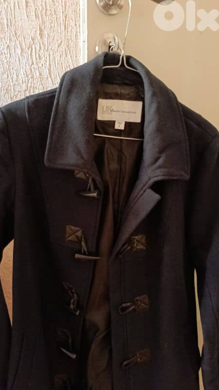 french connection navy blue coat 0