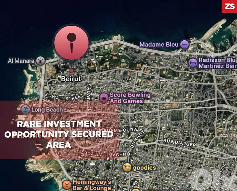 95sqm apartment for sale in Ras beirut-Manara/المنارة REF#ZS128037 0
