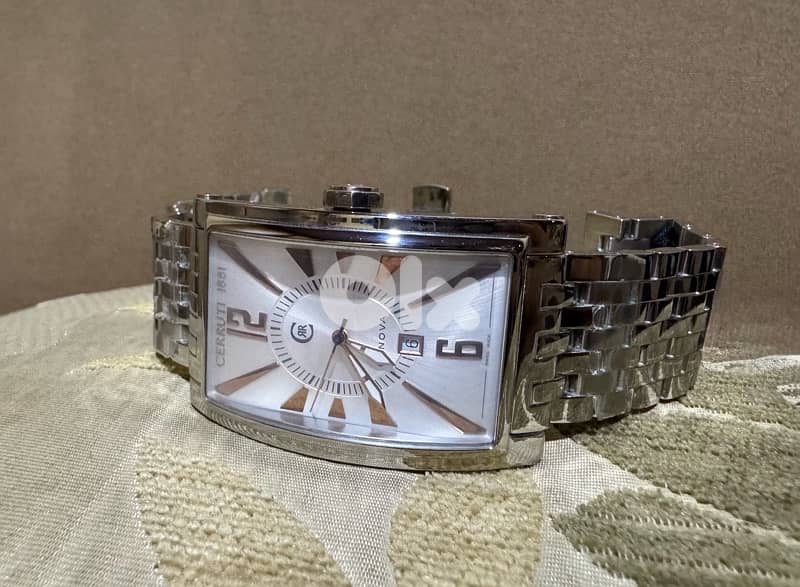 CERRUTI 1881 WATCH 40mm LIKE NEW SWISS MADE SWITZRLAND WITH BOX 7