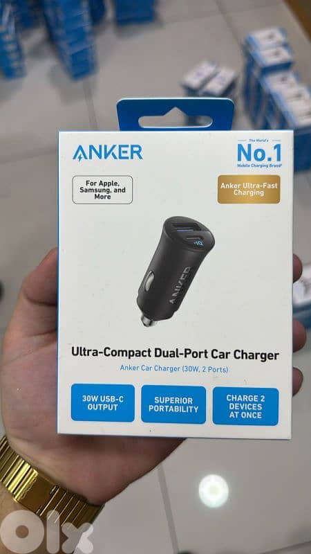 Anker car charger 30w 2 ports A2741H11 11$ 0