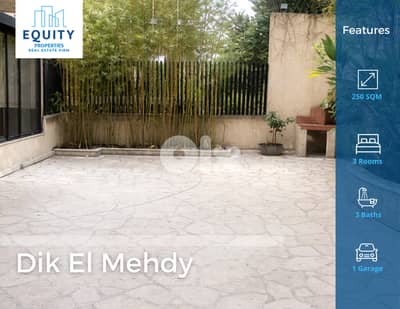 250 SQM Apartment With 80 Terrace For Sale In Dik El Mehdy #CK1330 250 SQM Apartment With 80 Terrace For Sale In Dik El Mehdy #CK1330
