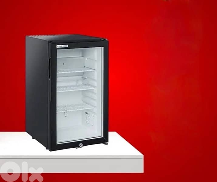 5 Cubic Feet Glass Door Minibar/Refrigerator with led light and lock 0