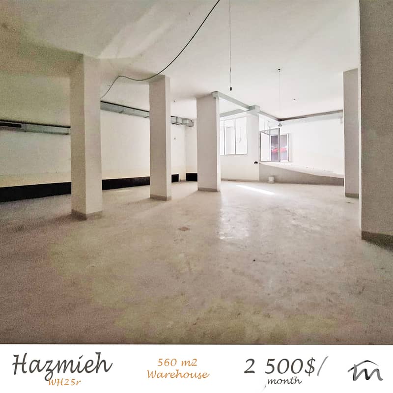 Hazmiyeh | 560m² Warehouse | High Ceiling | Easy Access | 8 Parking 0