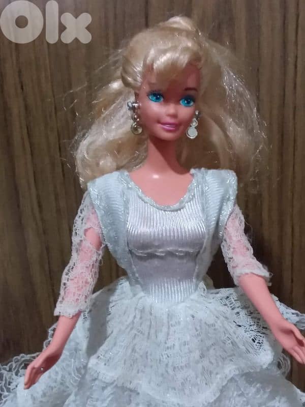 ANGEL PRINCESS Barbie Mattel96 RARE great doll similar dress+earrings 1