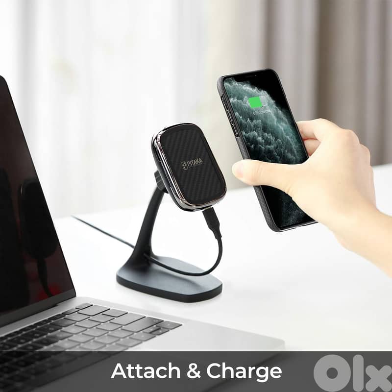 PITAKA MagEZ Mount Qi Desktop Wireless Charger 0