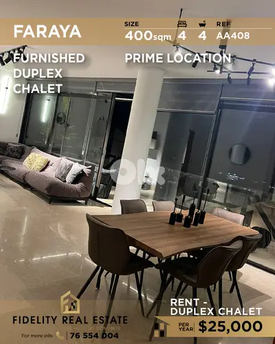 Chalet for rent in Faraya AA408  شاليه للإيجار في فاريا
