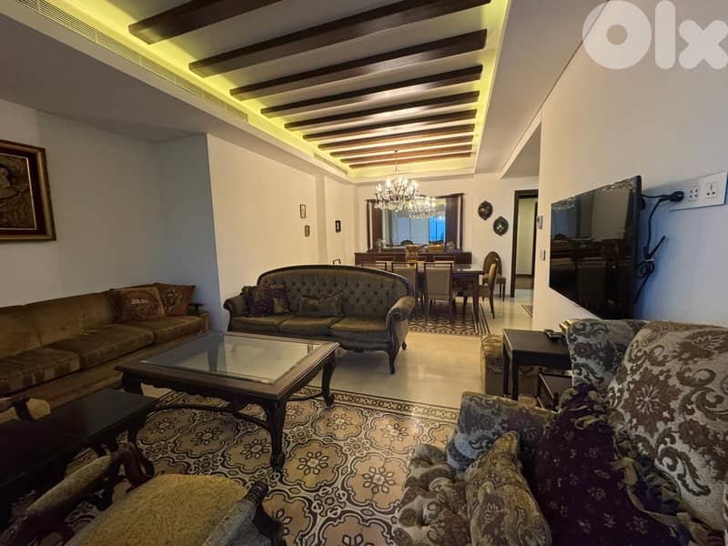 FURNISHED APT IN AIN EL MRAISSEH PRIME | SEA VIEW | TERRACE | JNR-345 0