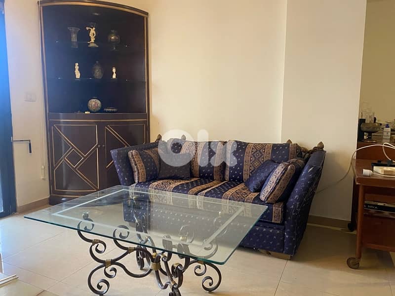living Room SetCoffee table + 2 seater + corner display cabinet 0