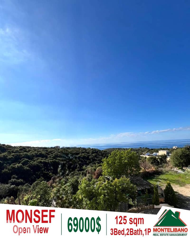 125 sqm Apartment For Sale in Monsef (منصف) with Open View 0