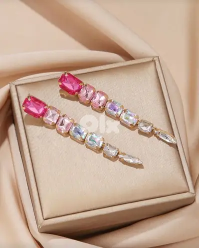 Rhinestone Decor Drop Earrings