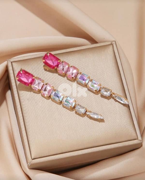 Rhinestone Decor Drop Earrings 0