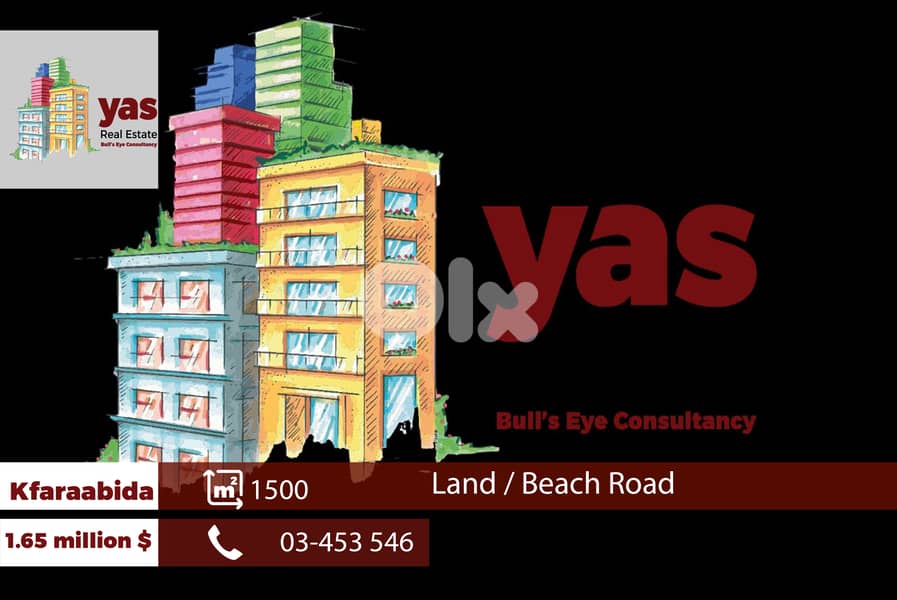 Kfaraabida 1500m2 | Land | Beach Road | Zone 50/1.5 | JH 0