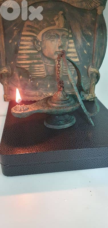 antique oil lamp bronze 1