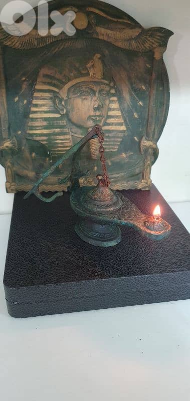 antique oil lamp bronze 0