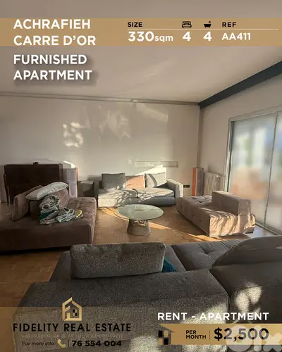 Apartment for rent in Achrafieh AA411 شقة  للإيجار في الأشرفية