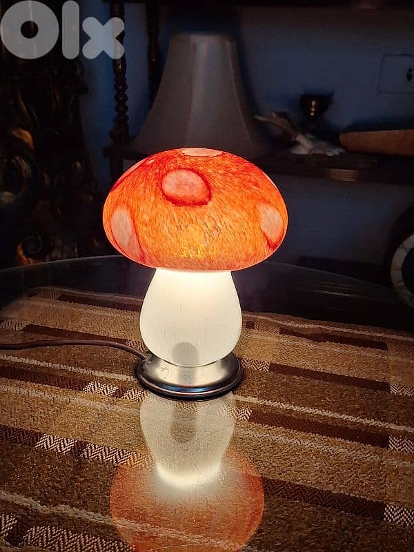 vintage italian mushroom shaped murano lamp 0