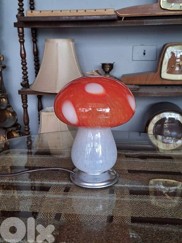 vintage italian mushroom shaped murano lamp 3