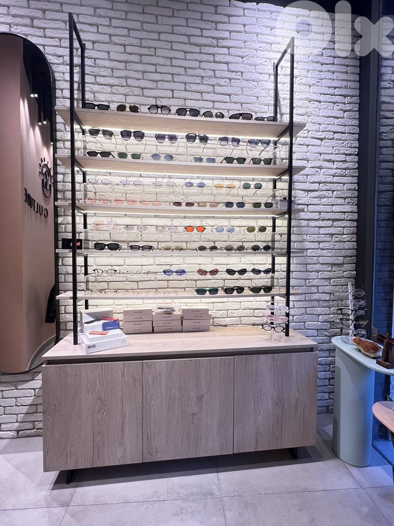 wood dispalys, cabinet , desk, shelves, tables  for shop 2