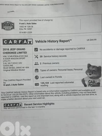 Jeep Grand Cherokee 2018 Limited (Clean Carfax)