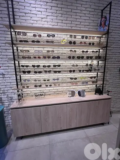 Display cabinet melanine wood with lights