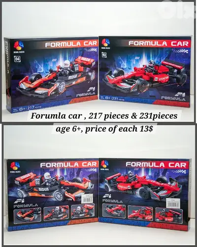 formula 1 block set , new , 231 and 217 pieces