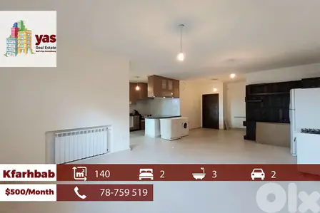 Kfarhbab 140m2 | Rent | Partial View | Luxury | Well maintained | IV |