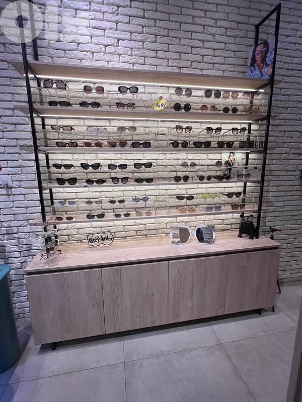 full shop furniture - Wood cabinets displays, desk, tables, closet, 1