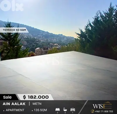 135 SQM Apartment with Terrace for SALE in Ain Aalak!