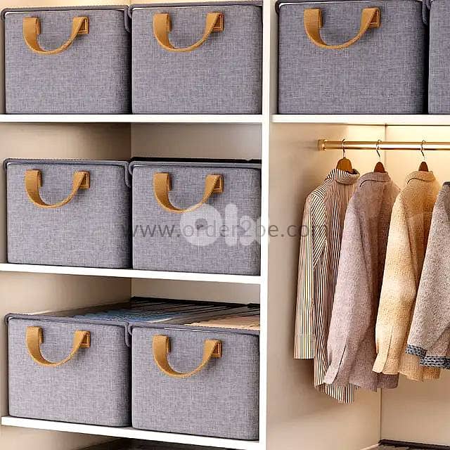 Folding Clothes Organizer Box — Dust-Proof Multipurpose Storage w/ Lid 2