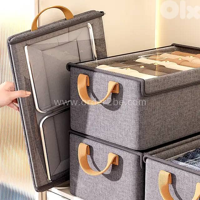 Folding Clothes Organizer Box — Dust-Proof Multipurpose Storage w/ Lid 3