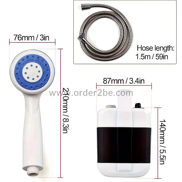 Rechargeable Camping Shower – Portable 2200mAh Pump with Steady Flow 11
