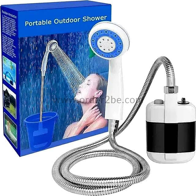 Rechargeable Camping Shower – Portable 2200mAh Pump with Steady Flow 12