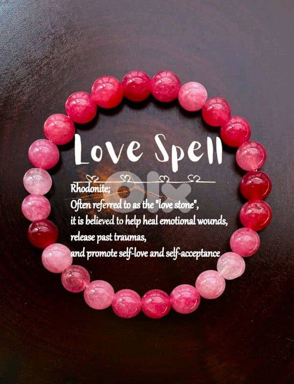 Natural Rhodonite Gem Stone Bracelet 0