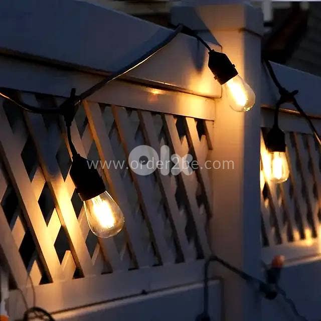Heavy-Duty E27 Outdoor String Light Cable – Weatherproof & Linkable 4