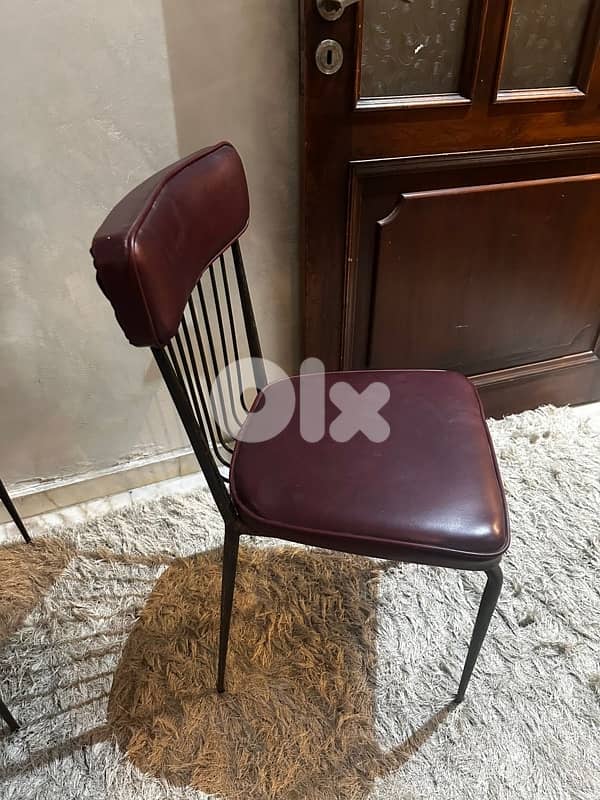 4 vintage leather chairs from 70's. 180$ 2