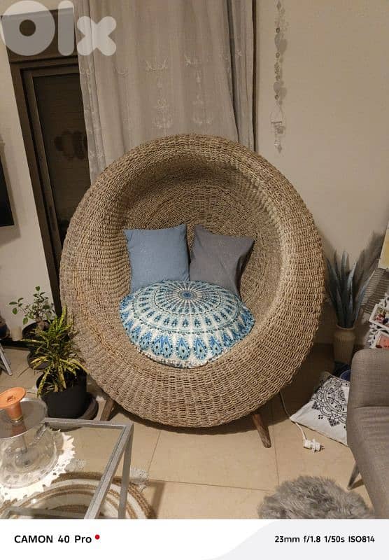 Oversized Indian rope lounge chair – 1.6 meter height 0