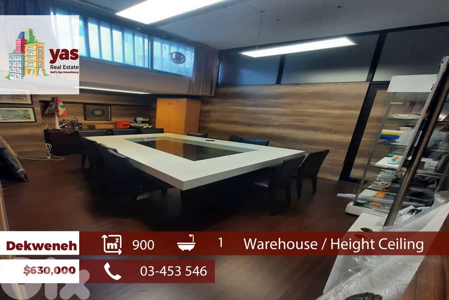 Dekweneh/Cityrama 900m2 | Warehouse/Office | Prime Location | SD 0