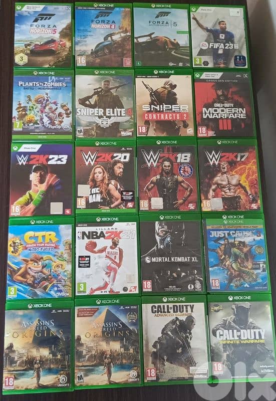 Giant collection of used games Xbox one for sale only 2
